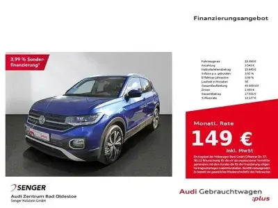 Brugt VW T-Cross Style 110 HK (80 kW) 2021 Blå SUV