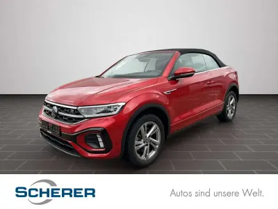 Gebraucht VW T-Roc Cabriolet R-line 150 PS (110 kW) 2023 Kings red metallic schwarz Cabrio