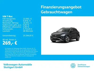 Second-hand VW T-Roc Life 116 CP (85 kW) 2025 Negru SUV