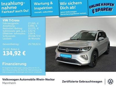 Usata VW T-Cross R-line 116 CV (85 kW) 2025 Argento SUV