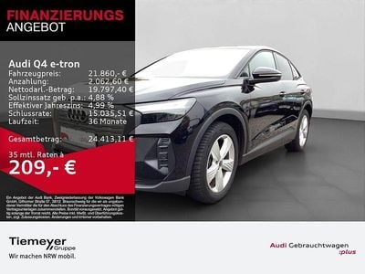 Mythosschwarz metallic Gebraucht 2021 Audi Q4 Sportback e-tron Basis SUV | 21.680 € (Guter Preis)