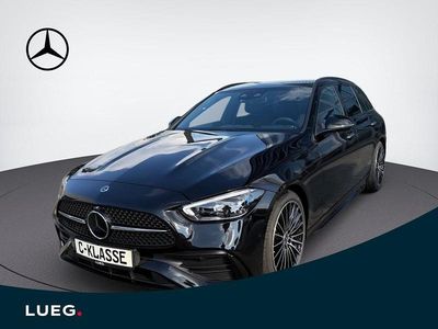 Metalliclack obsidianschwarz Gebraucht 2025 Mercedes C220 AMG Kombi | 49.890 €