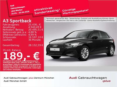 Gebraucht Audi A3 Basis 150 PS (110 kW) 2023 Brillantschwarz Limousine