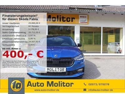 Neu Skoda Fabia Monte Carlo 150 PS (110 kW) 2025 Blau Kleinwagen