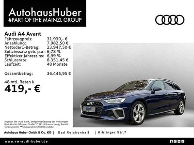Navarrablau metallic Gebraucht 2021 Audi A4 S-Line Kombi | 31.930 € (Fairer Preis)