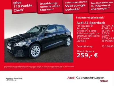 Brugt Audi A1 Sportback Advanced 95 HK (69 kW) 2022 Sort Hatchback