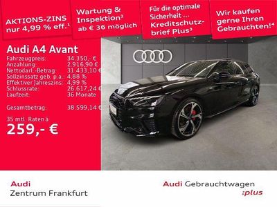 Mythosschwarz metallic/mythoss Gebraucht 2023 Audi A4 S-Line Kombi | 34.350 € (Fairer Preis)