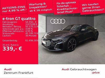 Daytonagrau perleffekt Gebraucht 2022 Audi e-tron GT quattro Ambiente Limousine | 54.450 € (Fairer Preis)