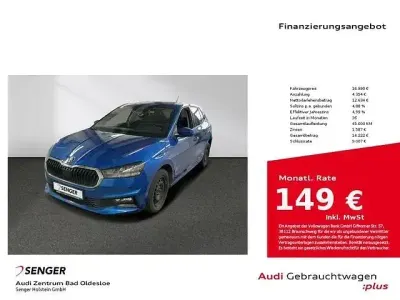 Brugt Skoda Fabia Ambition 95 HK (69 kW) 2022 Blå Hatchback