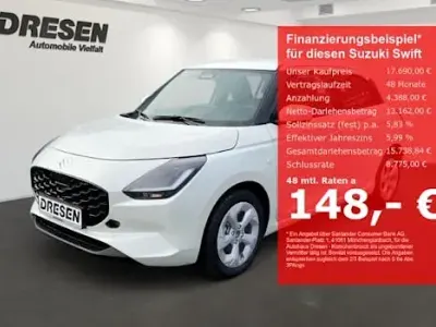 Neu Suzuki Swift Comfort 83 PS (61 kW) 2025 Weiss Kleinwagen