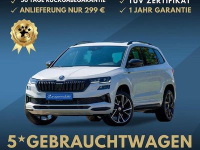 Moonweiß perleffekt/weiß Gebraucht 2024 Skoda Karoq SportLine SUV | 34.990 € (Etwas zu teuer)