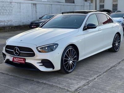 Diamamtweiss designo metallic Gebraucht 2022 Mercedes E400 AMG Limousine | 49.490 € (Etwas zu teuer)