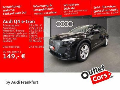 Mythosschwarz metallic Gebraucht 2022 Audi Q4 e-tron Advanced SUV | 24.450 € (Guter Preis)