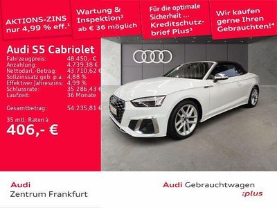 Gebraucht Audi S5 Cabriolet Sport 354 PS (260 kW) 2023 Arkonaweiß/verdeck schwarz Cabrio