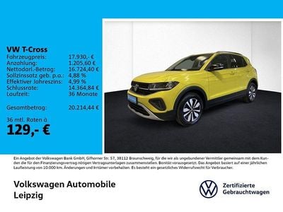 Gebraucht VW T-Cross Goal 95 PS (69 kW) 2024 Gelb SUV