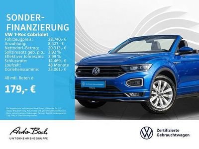 Second-hand VW T-Roc R-line 150 CP (110 kW) 2022 Albastru SUV