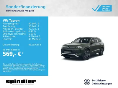 Gebraucht VW Tayron Life 193 PS (141 kW) 2025 Cipressinogrün metallic SUV