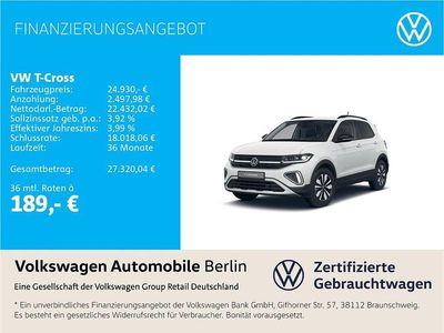 Second-hand VW T-Cross Goal 150 CP (110 kW) 2025 Alb SUV