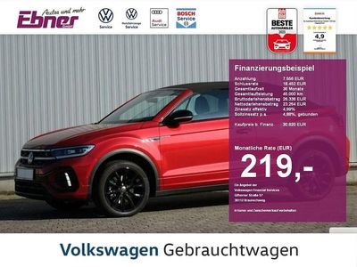 Gebraucht VW T-Roc Cabriolet Style 150 PS (110 kW) 2023 Kings red metallic/schwarz Cabrio