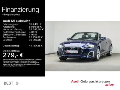 Używany Audi A5 Cabriolet S-Line 204 KM (150 kW) 2023 Niebieski Kabriolet