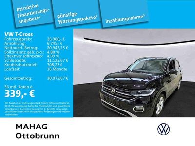 Schwarz Gebraucht 2022 VW T-Cross Style SUV | 26.980 € (Etwas zu teuer)