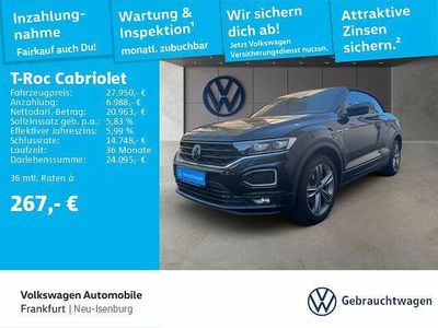 Deep black perleffekt schwarz (metallic) Gebraucht 2022 VW T-Roc Cabriolet R-line Cabrio | 27.950 € (Fairer Preis)