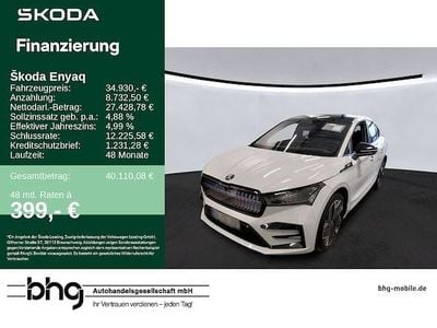 Second-hand Skoda Enyaq iV RS 219 kW (299 CP) 2022 Alb SUV