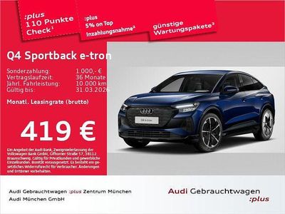 Gebraucht Audi Q4 Sportback e-tron Advanced Plus 210 kW (286 PS) 2025 Blau SUV