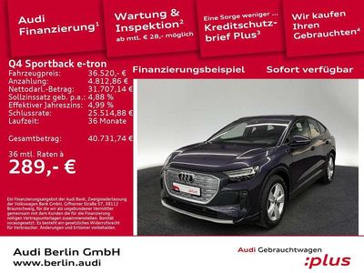 Gebraucht Audi Q4 Sportback e-tron Ambiente 219 kW (299 PS) 2023 Auroraviolett metallic SUV