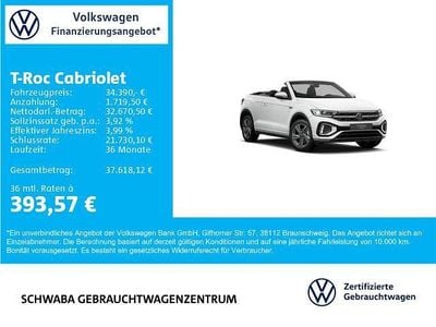 Gebraucht VW T-Roc Cabriolet R-line 150 PS (110 kW) 2025 Pure white/schwarz Cabrio