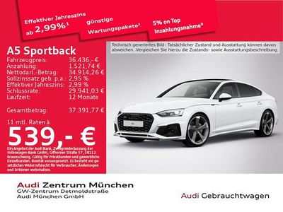 Gletscherweiß metallic Gebraucht 2022 Audi A5 S-Line Limousine | 36.436 € (Fairer Preis)