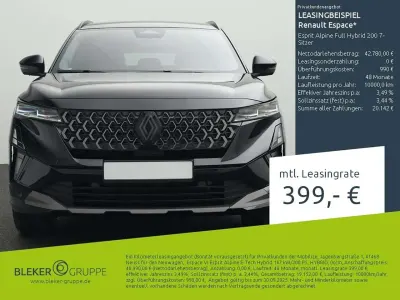 Ny Renault Espace Esprit Alpine 200 HK (147 kW) 2025 Sort MPV
