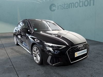Schwarz Gebraucht 2022 Audi A3 Sportback S-Line Kleinwagen | 30.384 € (Etwas zu teuer)