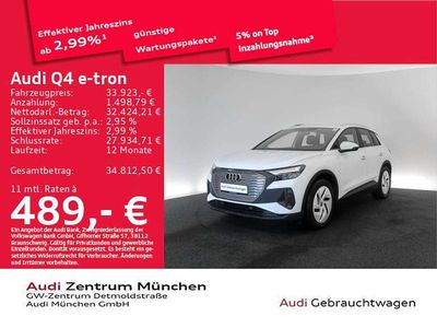 Gebraucht Audi Q4 e-tron Ambiente 150 kW (204 PS) 2023 Gletscherweiß metallic SUV