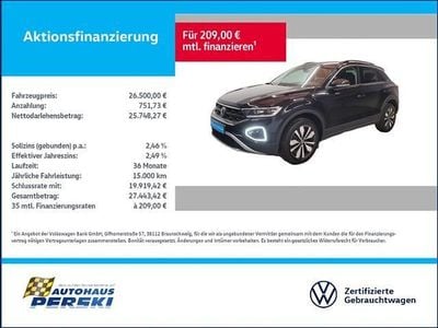 Gebraucht VW T-Roc Goal 116 PS (85 kW) 2024 Schwarz SUV