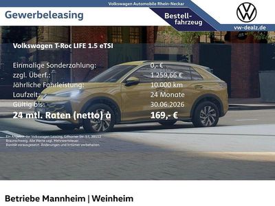 Neu VW T-Roc Life 116 PS (85 kW) 2026 Gelb SUV