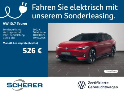 Gebraucht VW ID.7 GTX 250 kW (340 PS) 2025 Kings red metallic schwarz (metallic) Kombi