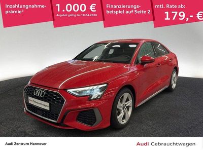Gebraucht Audi A3 S-Line 150 PS (110 kW) 2023 Y1 tangorot metallic (metallic) Limousine