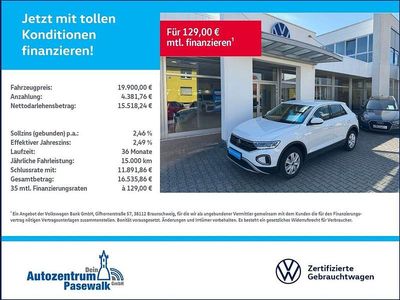 Gebraucht VW T-Roc Basis 110 PS (80 kW) 2022 Pure white (metallic) SUV