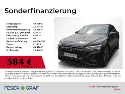 Gebraucht Audi Q8 e-tron S-Line 250 kW (340 PS) 2024 Mythosschwarz metallic SUV