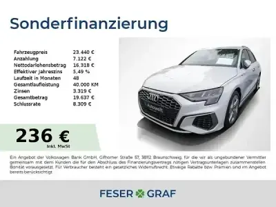 Gebraucht Audi A3 S-Line 150 PS (110 kW) 2022 Gletscherweiß Limousine