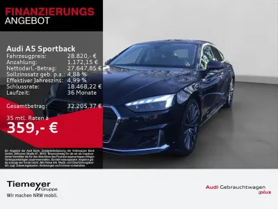 Second-hand Audi A5 Sportback Advanced 150 CP (110 kW) 2023 Albastru Hatchback