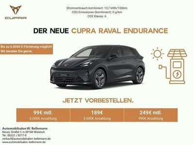 New Cupra Raval Endurance 155 kW (211 HP) 2026 Blue Sedan