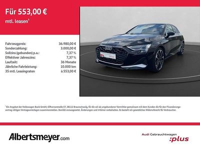 Mythosschwarz metallic Gebraucht 2025 Audi A3 Advanced Plus Limousine | 36.980 € (Fairer Preis)