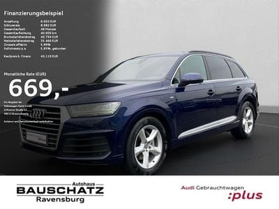 Second-hand Audi Q7 Ambiente 286 CP (210 kW) 2019 Albastru SUV