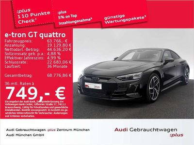 Mythosschwarz metallic Gebraucht 2023 Audi e-tron GT quattro Ambiente Limousine | 63.766 € (Fairer Preis)