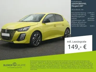 Neu Peugeot 208 Allure 101 PS (74 kW) 2025 Gelb Kleinwagen