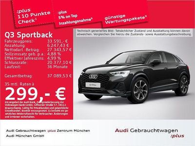 Schwarz Gebraucht 2022 Audi Q3 Sportback Sport SUV | 33.591 € (Fairer Preis)