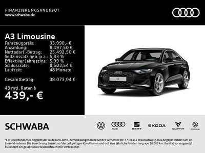 Gebraucht Audi A3 Advanced Plus 150 PS (110 kW) 2025 Mythosschwarz metallic Limousine