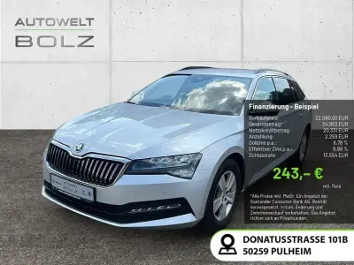 Gebraucht Skoda Superb Ambition 150 PS (110 kW) 2022 Brillantsilber metallic Kombi